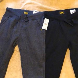 NEW!Lee Boys 2 pack Joggers Size 6 black/charcoal